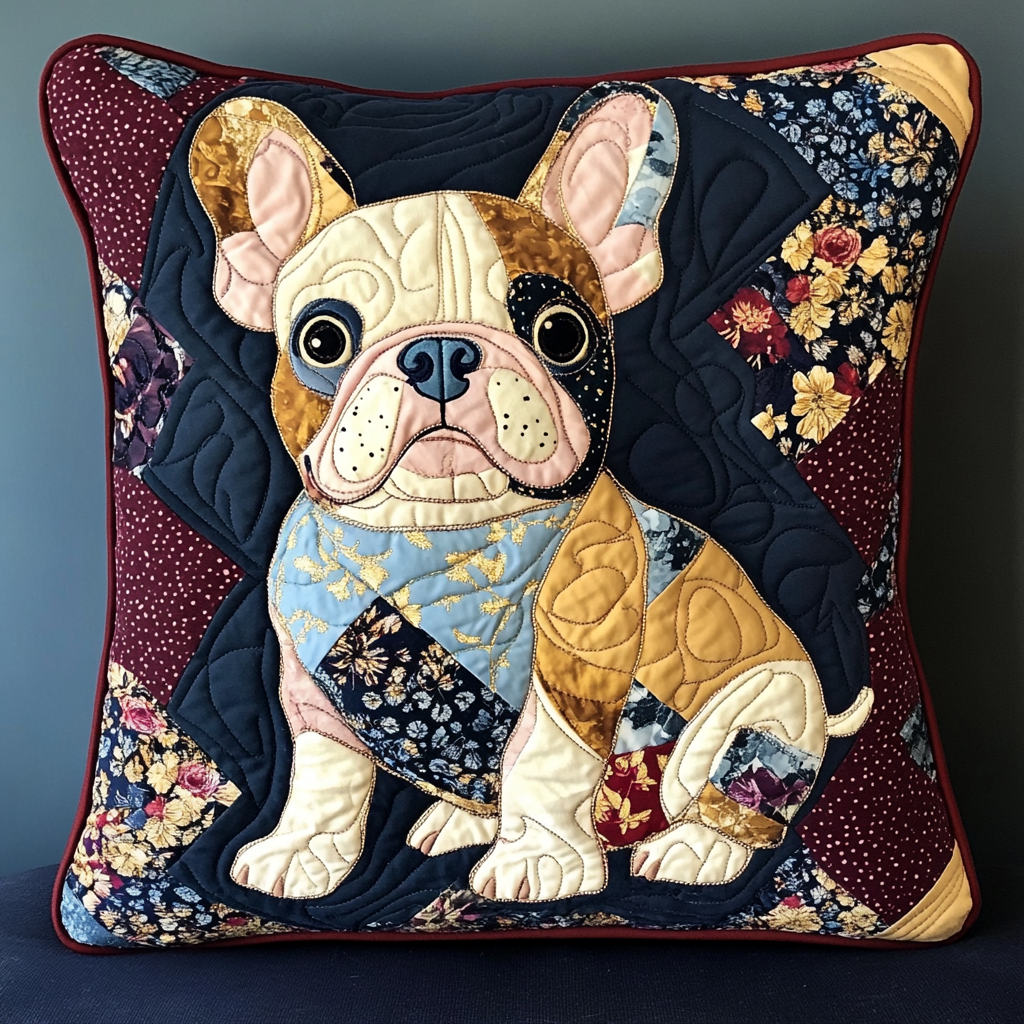 French Bulldog TAI111124284 Quilted Pillow Case