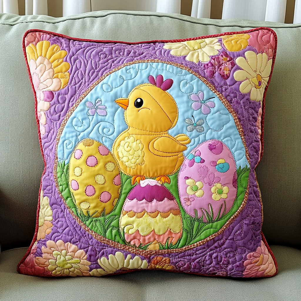 Easter Chick And Egg DAI301224126 Quilted Pillow Case