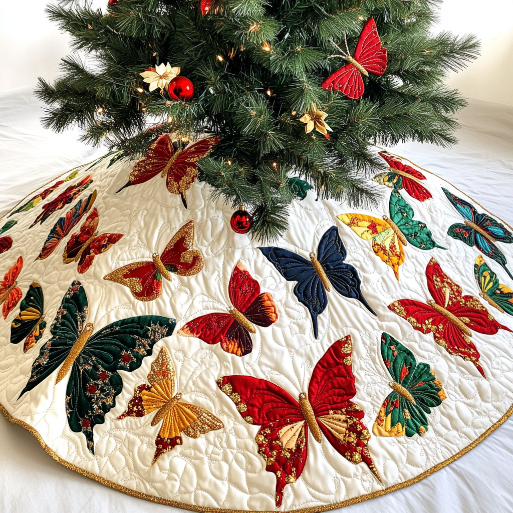 Butterfly DAI221024299 Quilted Tree Skirt