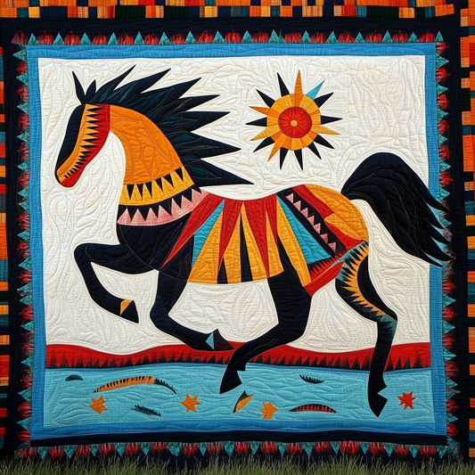 Native American Horse DAI040924258 Quilt Blanket