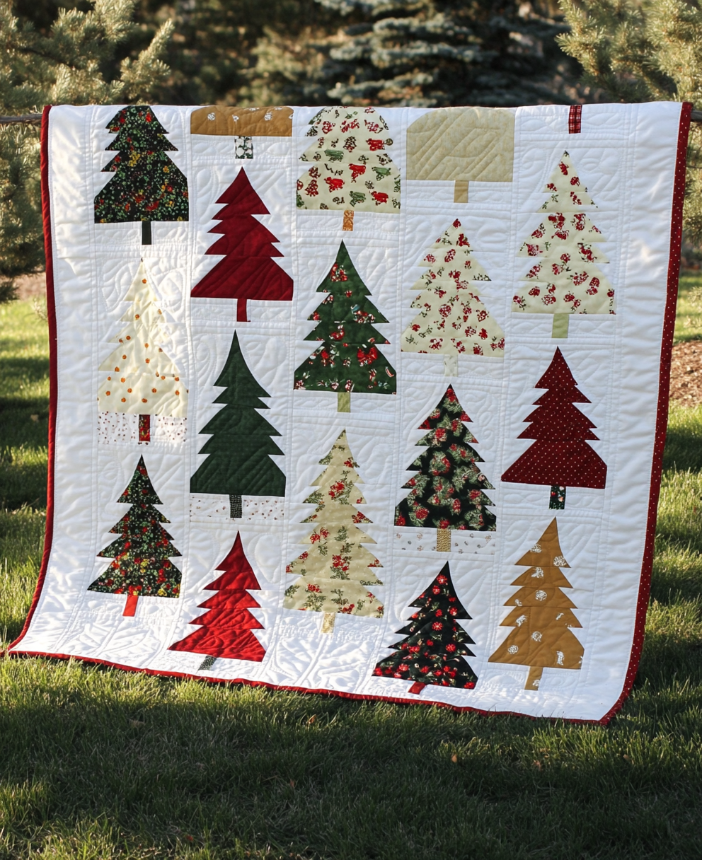 Christmas Tree TAI040924273 Quilt Blanket