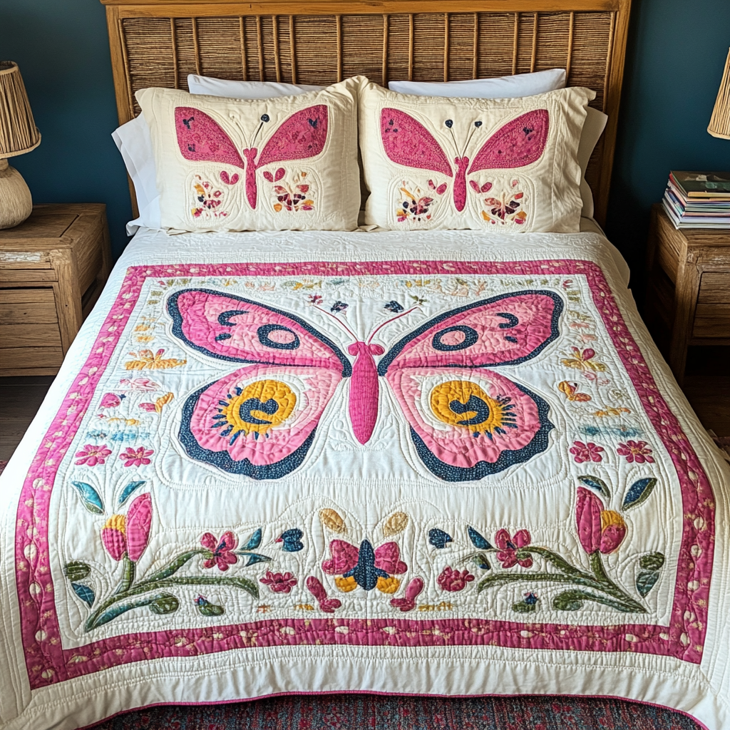 Butterfly TAI080824118 Quilt Bedding Set