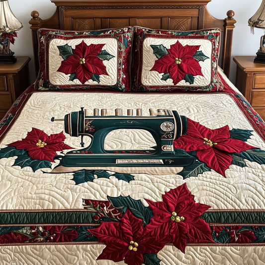 Christmas Sewing Machine TAI201124051 Quilt Bedding Set