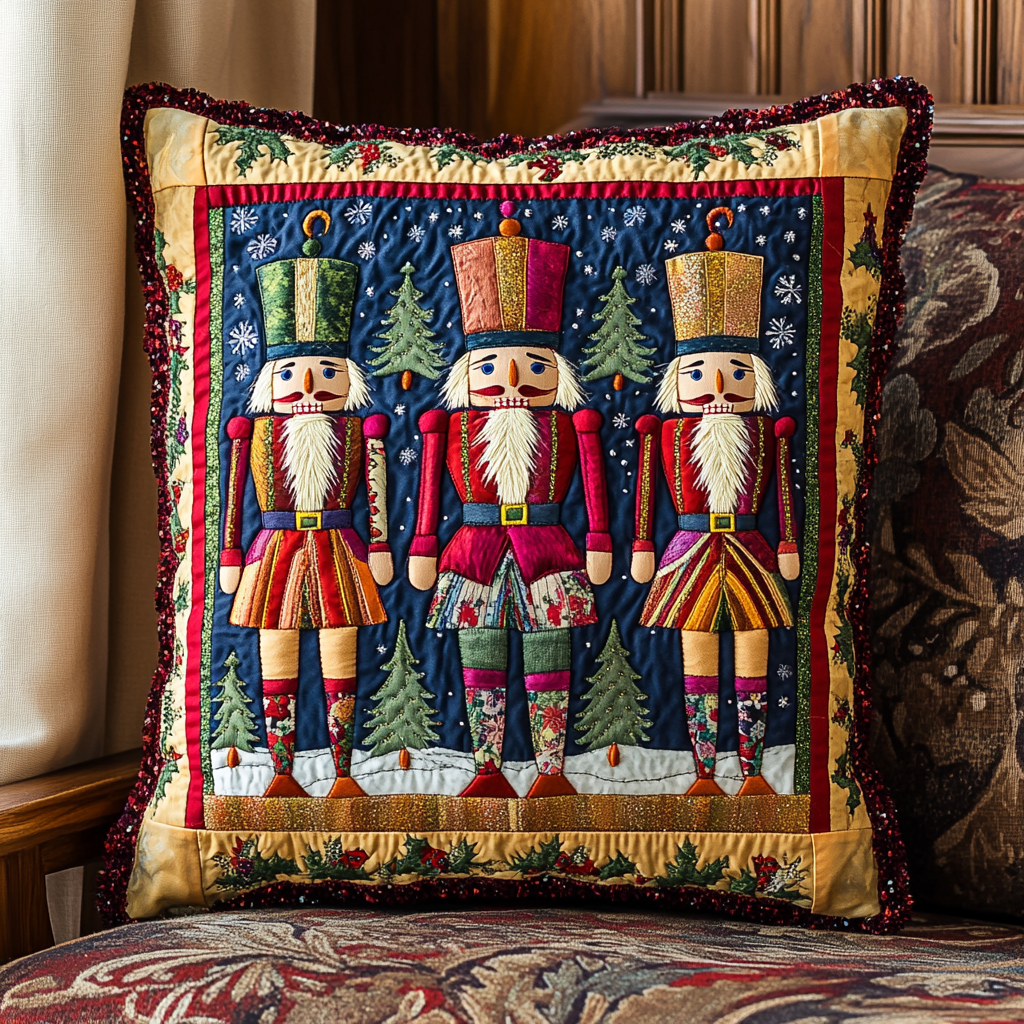 Christmas Nutcracker TAI181024577 Quilted Pillow Case