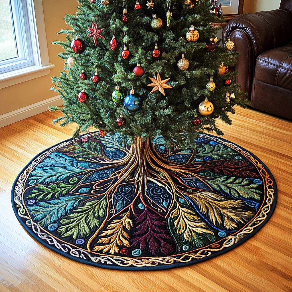 Tree Of Life TAI101224628 Quilted Tree Skirt