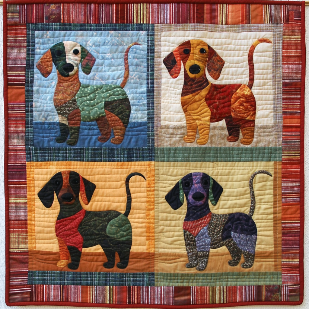 Dachshund DAI190824219 Quilted Placemats