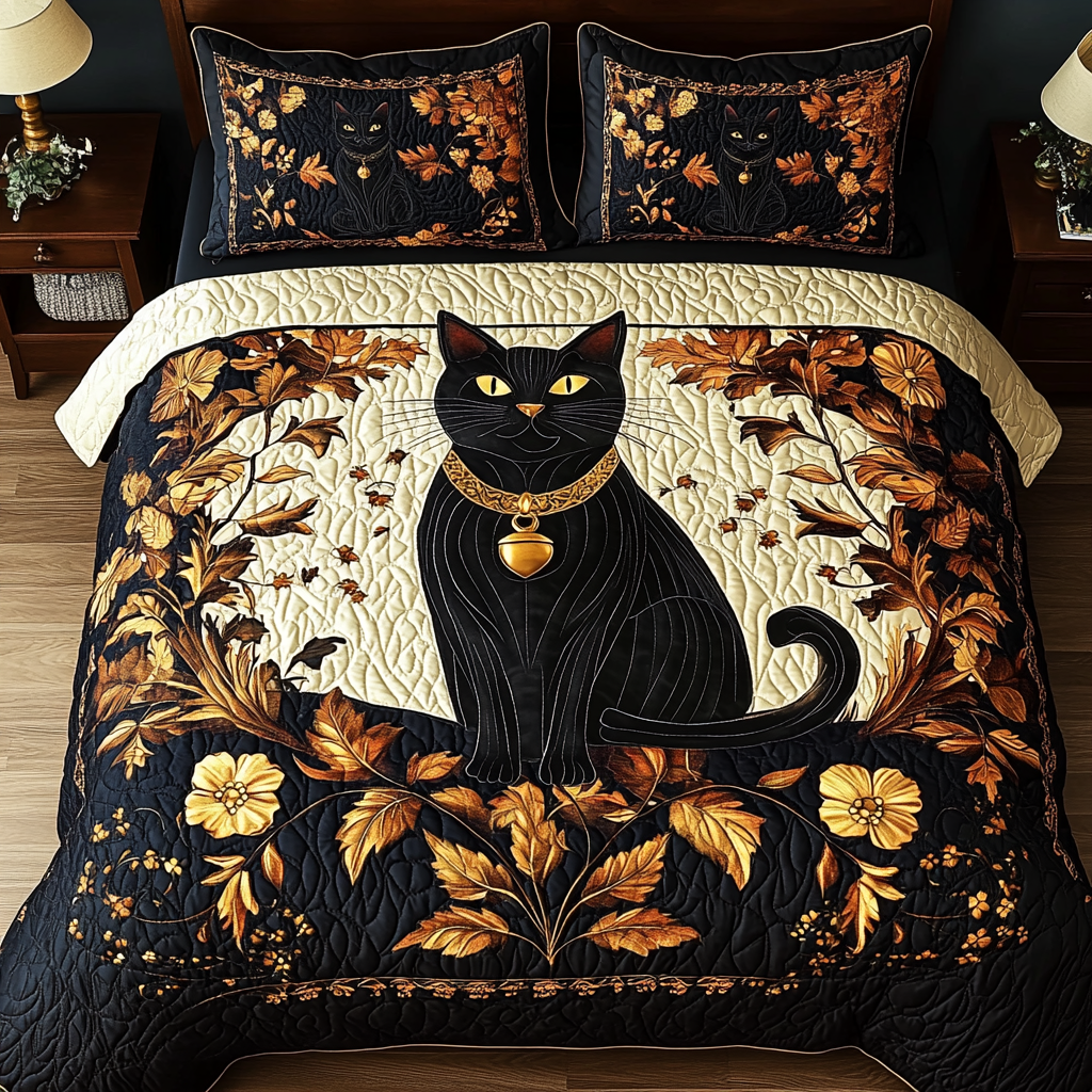 Black Cat TAI141124131 Quilt Bedding Set