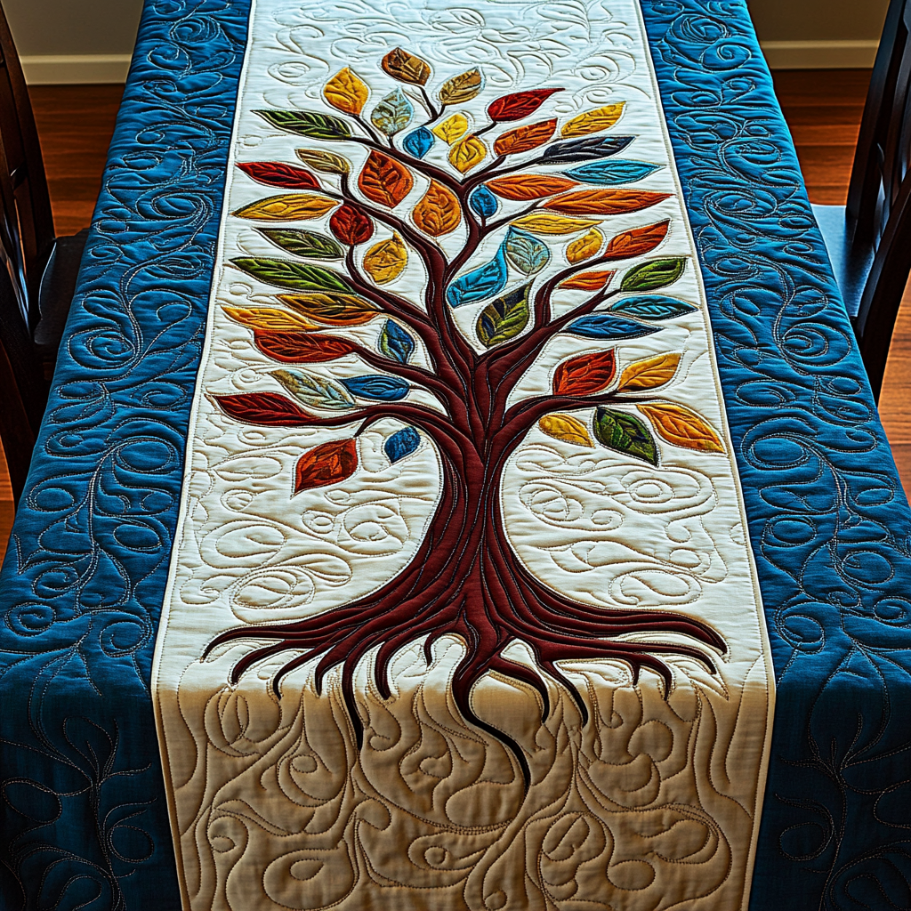 Tree Of Life TAI101224598 Quilted Table Runner