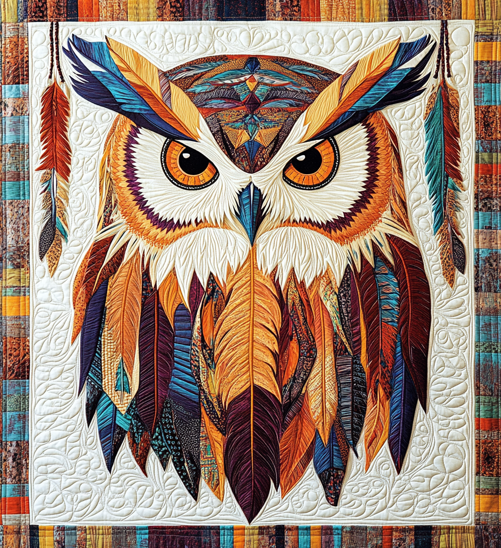 Native American Owl DAI171224063 Quilt Blanket