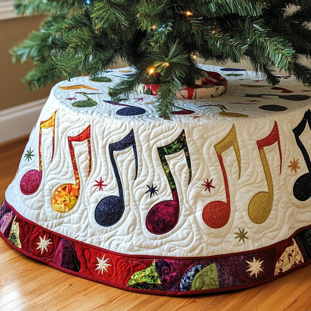 Music Note DAI111124596 Quilted Tree Skirt