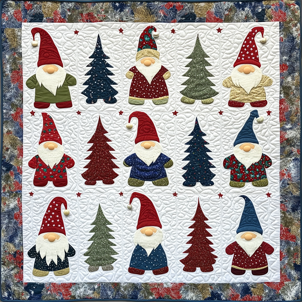 Christmas Gnome TAI260924054 Quilt Blanket