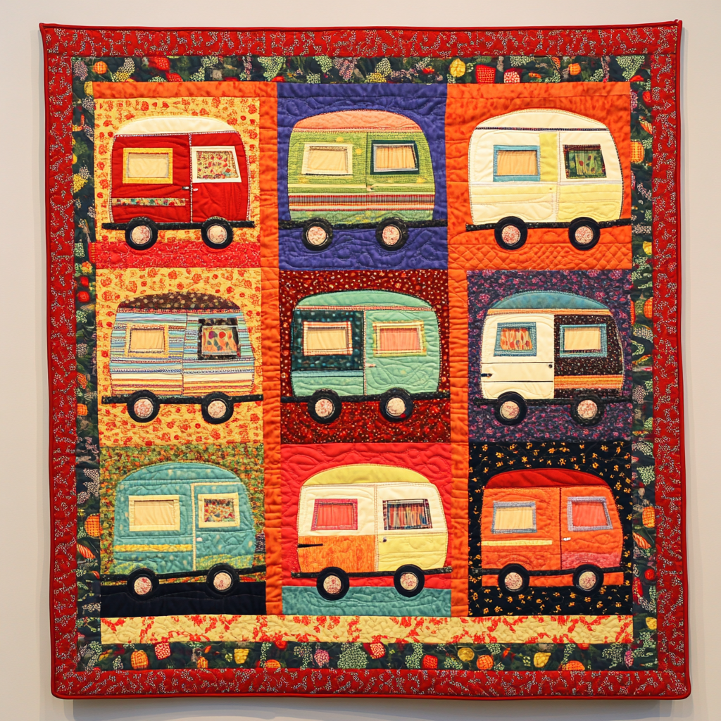 Camping Caravan DAI111124474 Quilt Blanket