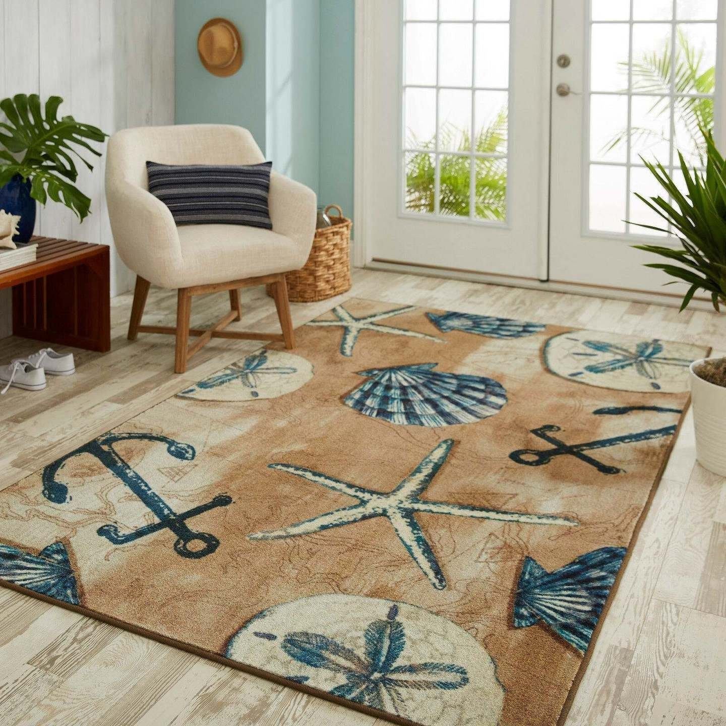 Anchor Starfish Seashell CLA2709133R Rug