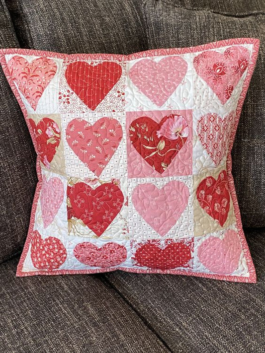 Heart CLA080424175 Quilted Pillow Case