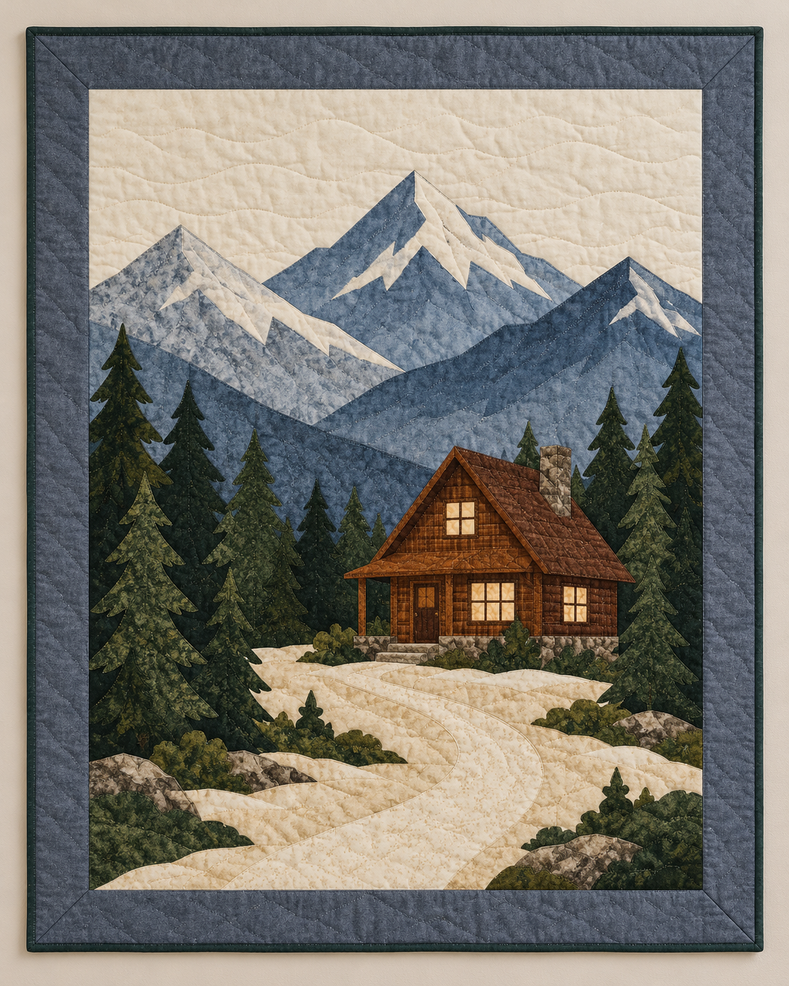 Alpine Cabin TD101026025 Quilt Blanket