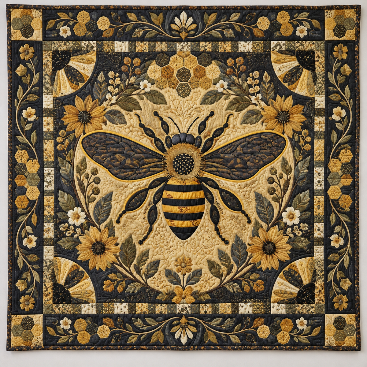 Antique Golden Bee TD141026127 Quilt Blanket