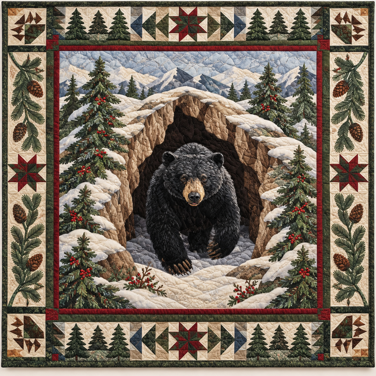 Winter Bear Den TD141026633 Quilt Blanket