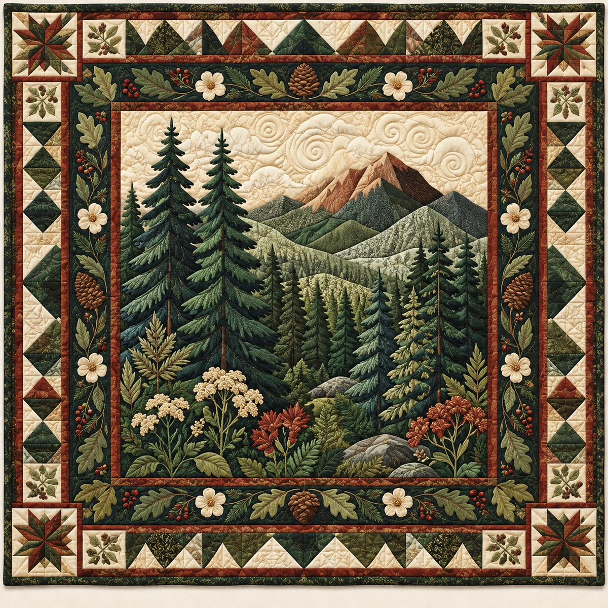 Woodland Mountain Whispers TD141026649 Quilt Blanket