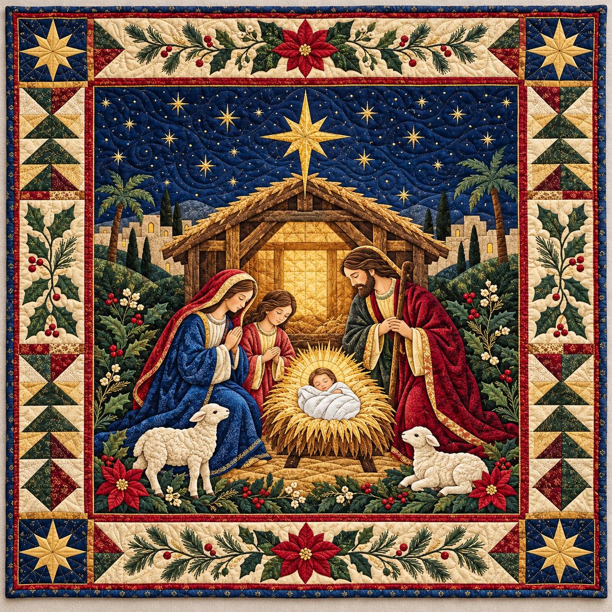 Bethlehem Stable Star TD141026652 Quilt Blanket