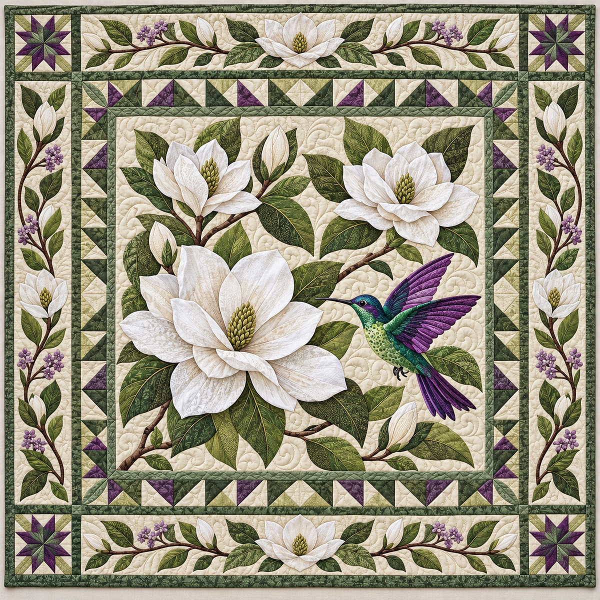 Magnolia And Hummingbird TD141026666 Quilt Blanket