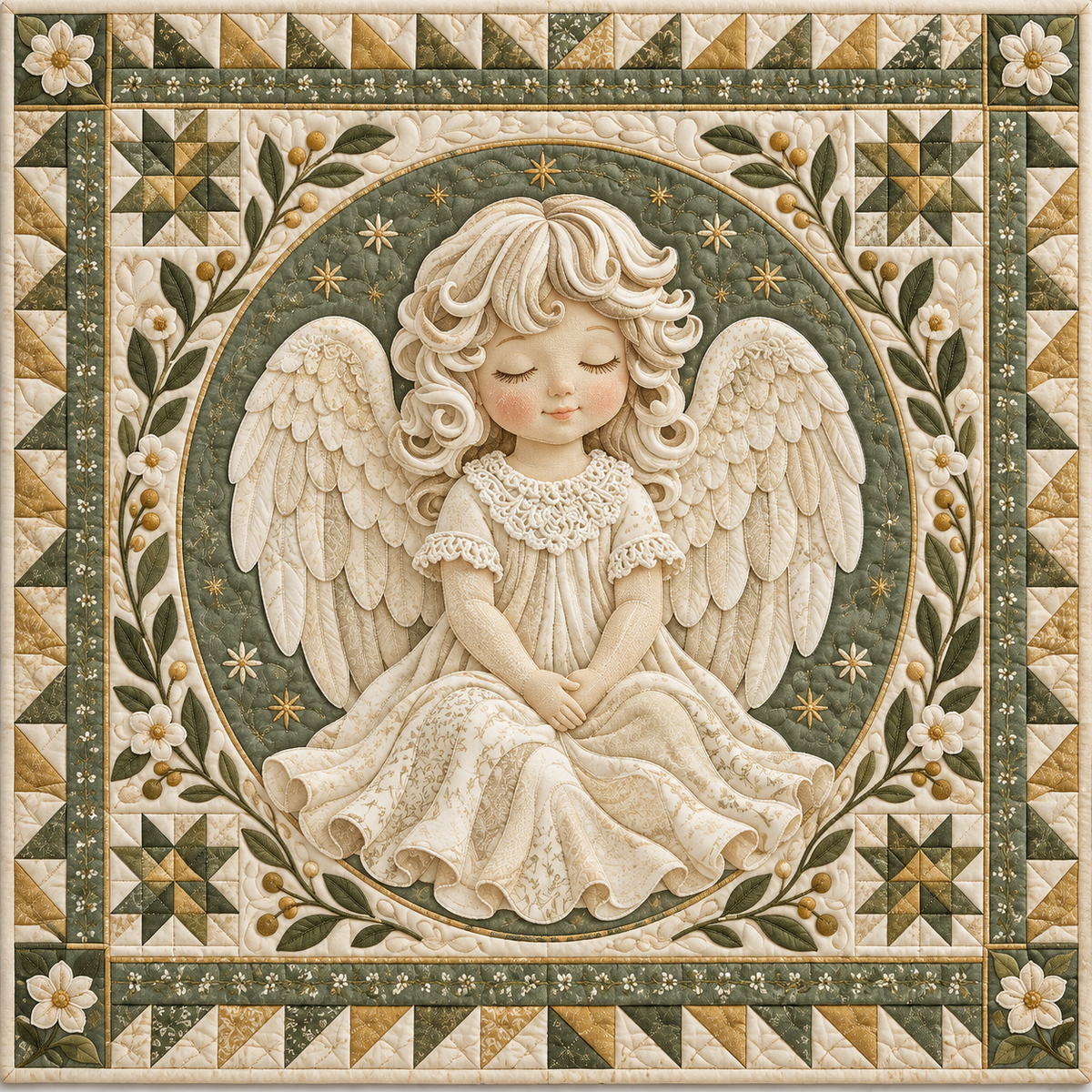 Ivory Angel Peace TD141026667 Quilt Blanket