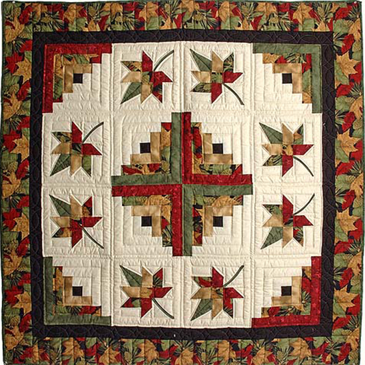 Autumn Splendor Log Cabin CLM12120044 Quilt Blanket