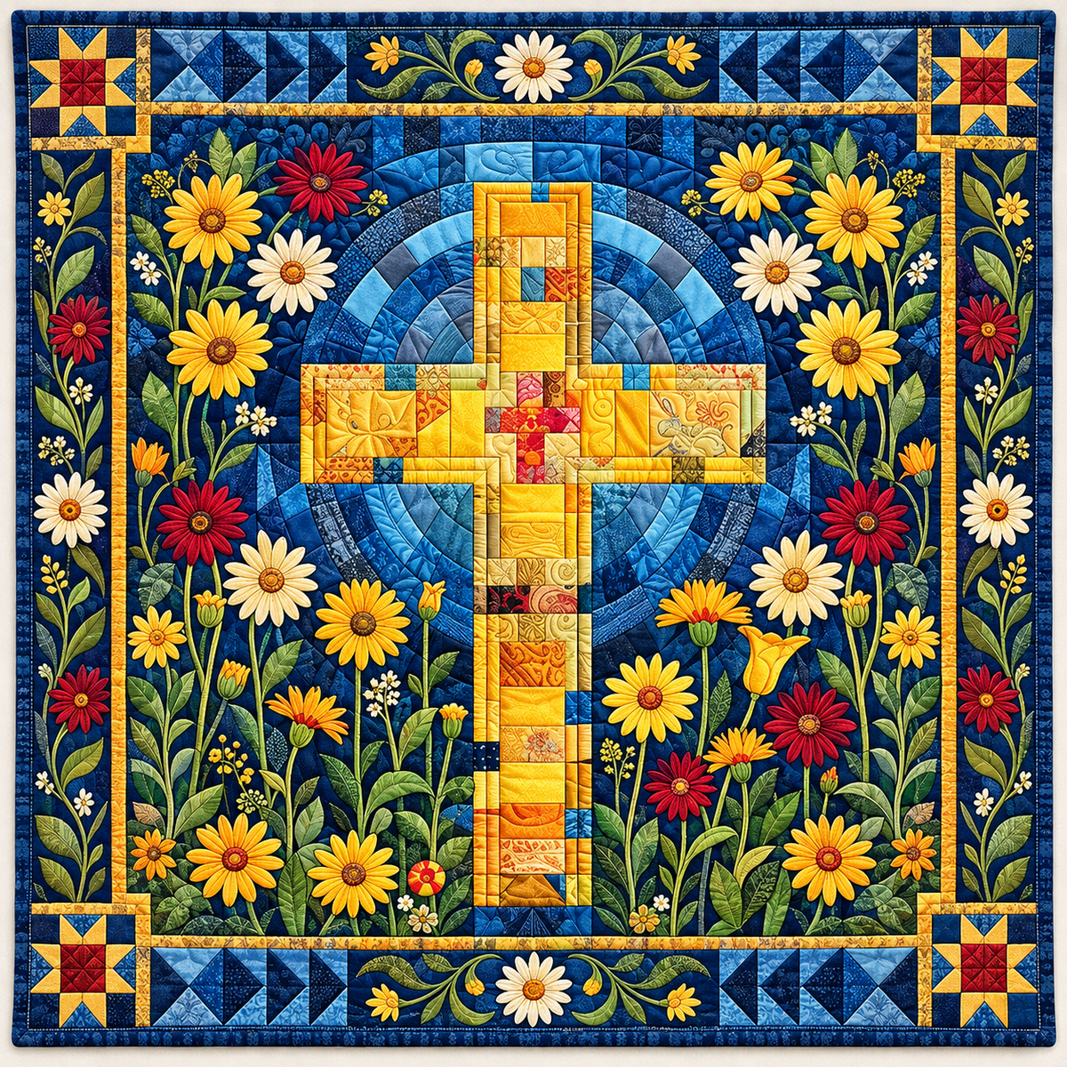 Golden Cross Daisy Garden TD141026675 Quilt Blanket