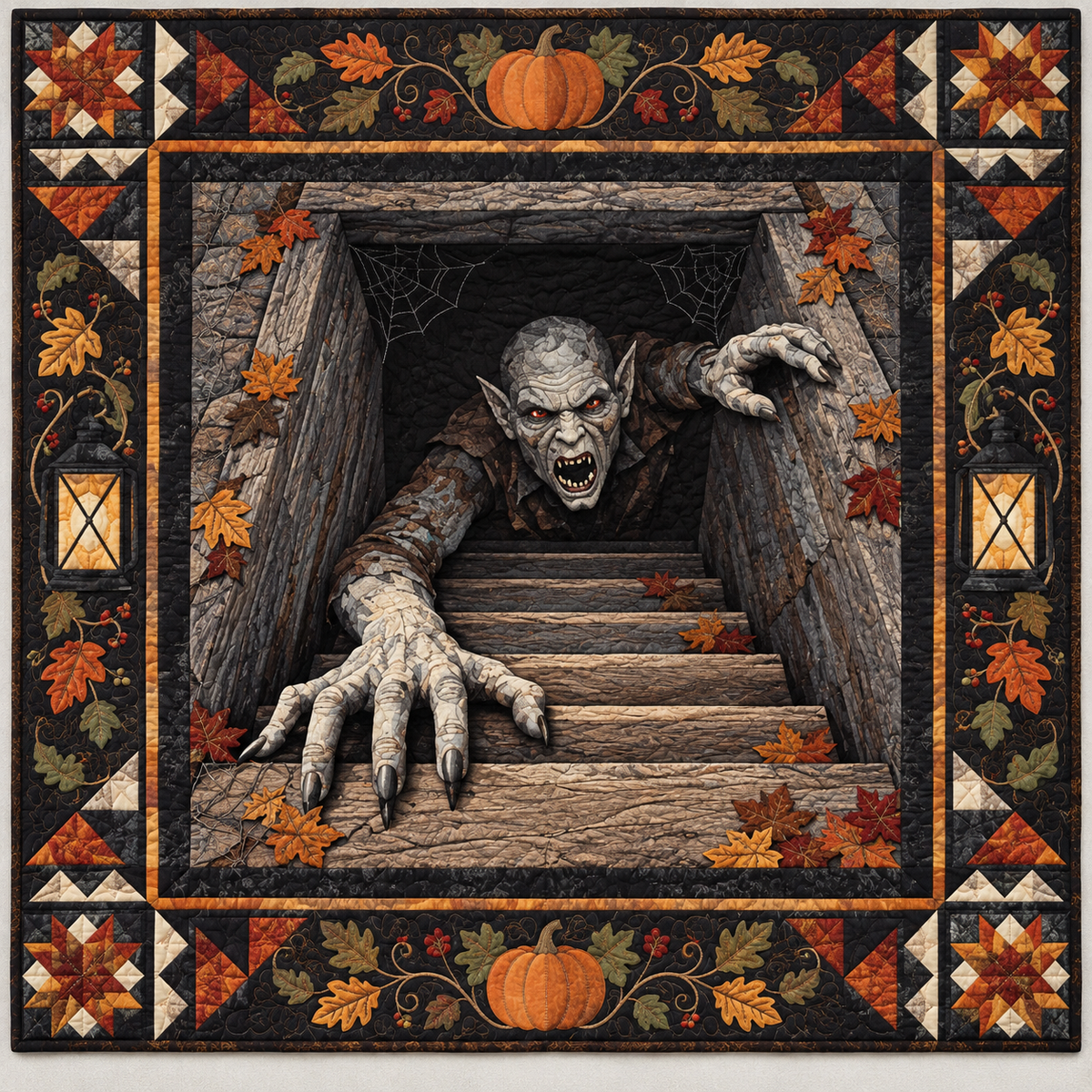 Creeping Ghoul Stairwell TD141026680 Quilt Blanket