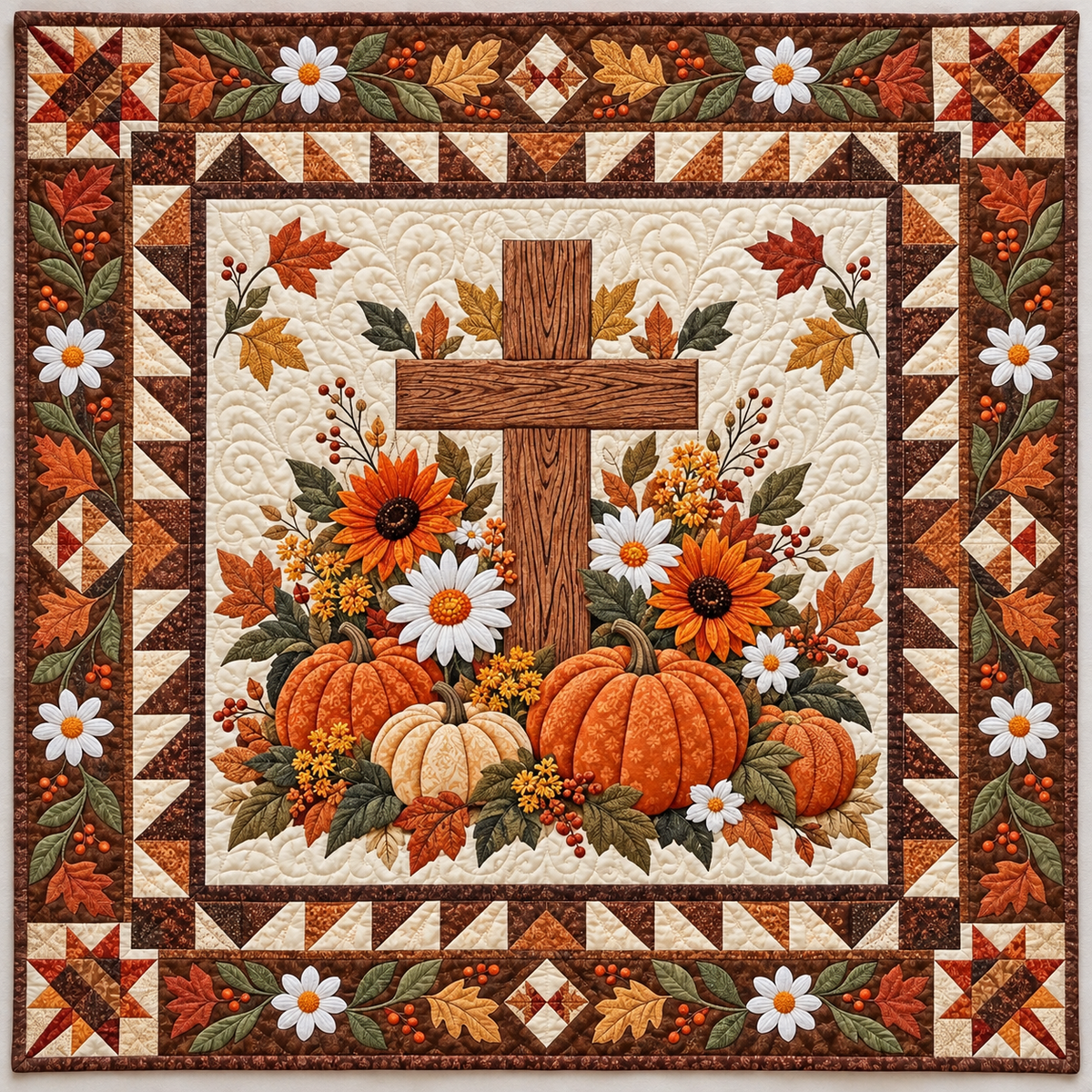 Harvest Cross Gathering TD141026687 Quilt Blanket