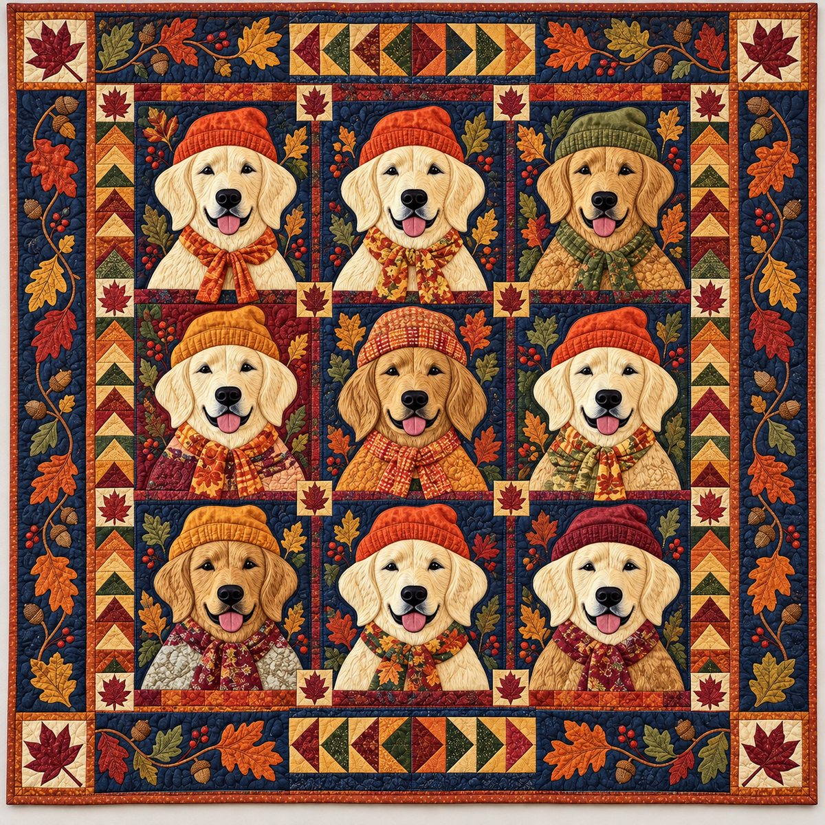 Autumn Retriever TD141026691 Quilt Blanket
