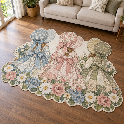 Sunbonnet Pastels TD131026192 Custom Shape Area Rug