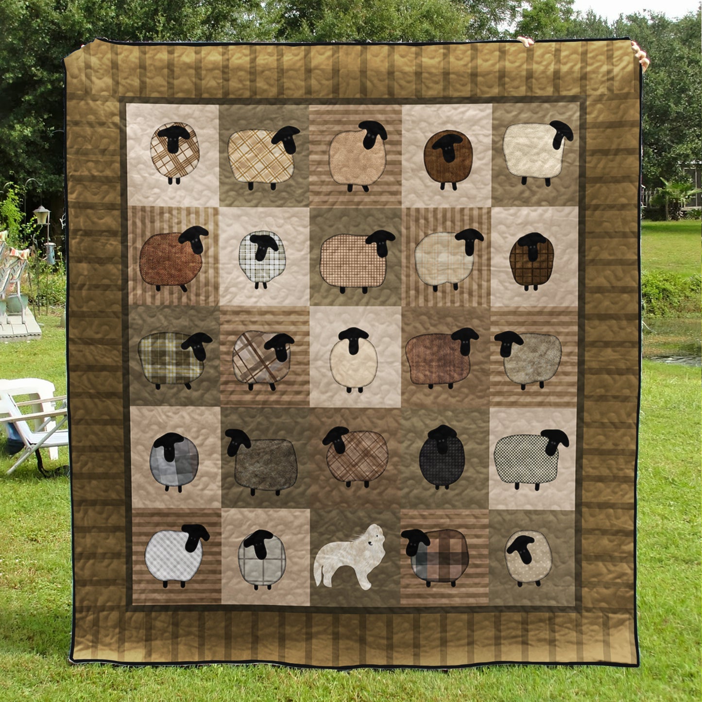 Sheep CLA1710510Q Art Quilt