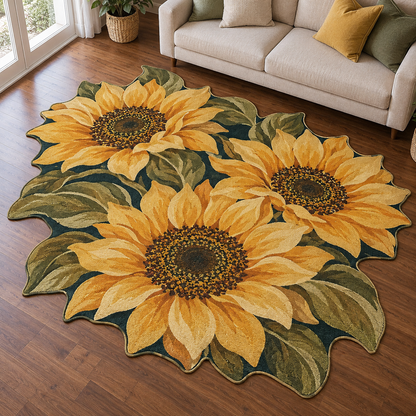 Sunflower Harvest Trio TD131026201 Custom Shape Area Rug