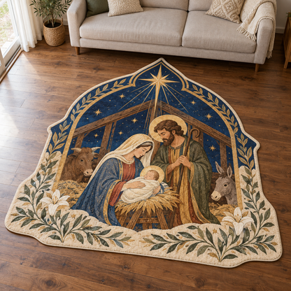 Holy Family Glow TD131026202 Custom Shape Area Rug