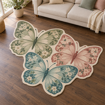 Butterfly Scatter TD131026208 Custom Shape Area Rug