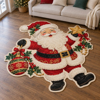 Santa Red Tapestry TD131026219 Custom Shape Area Rug