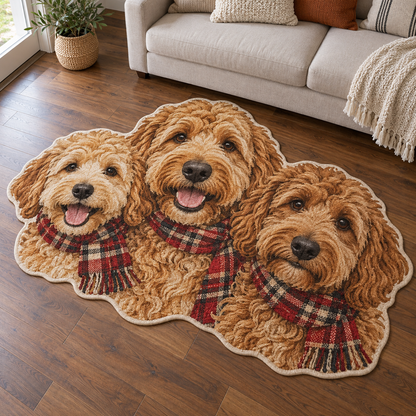 Golden Dog Patchwork TD131026220 Custom Shape Area Rug