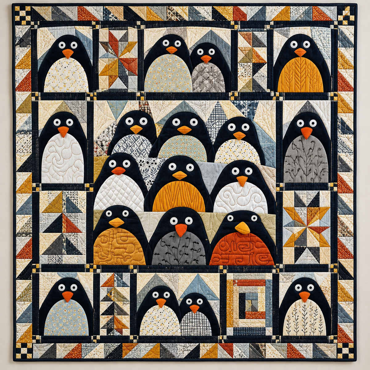 Playful Penguin Gathering TD141026220 Quilt Blanket