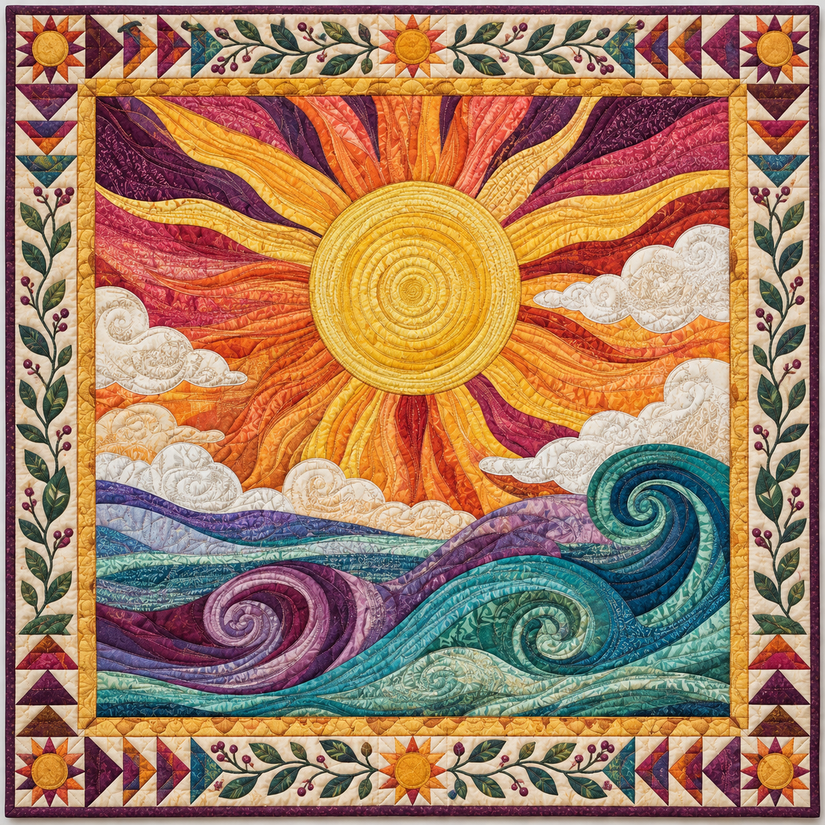 Sunburst Sea TD141026726 Quilt Blanket