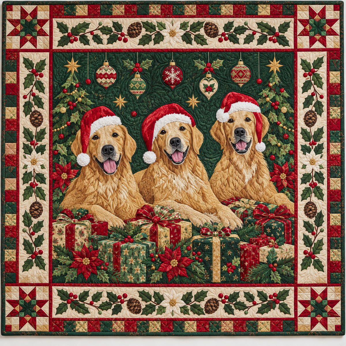 Christmas Retriever TD141026733 Quilt Blanket