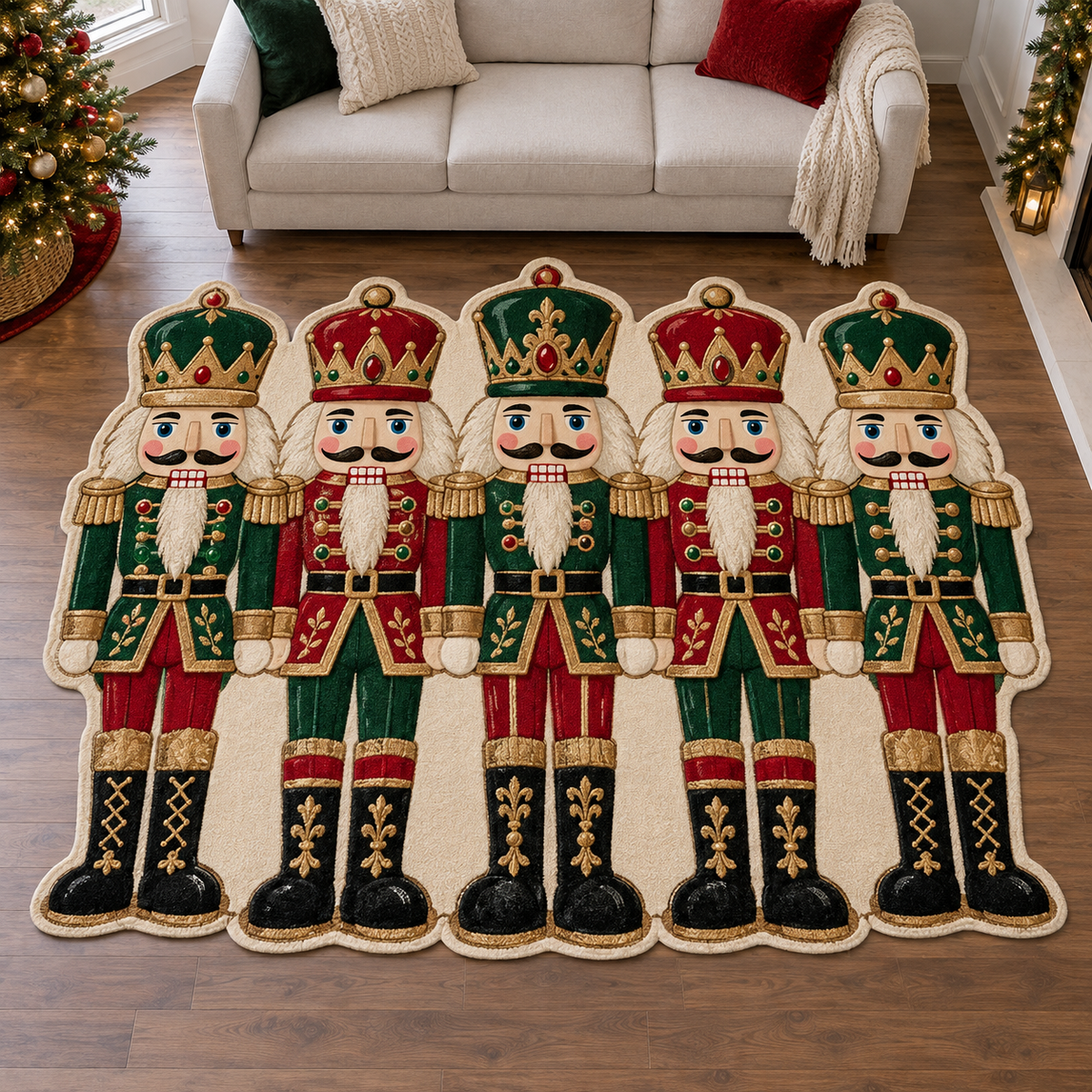 Emerald Nutcracker Row TD131026234 Custom Shape Area Rug