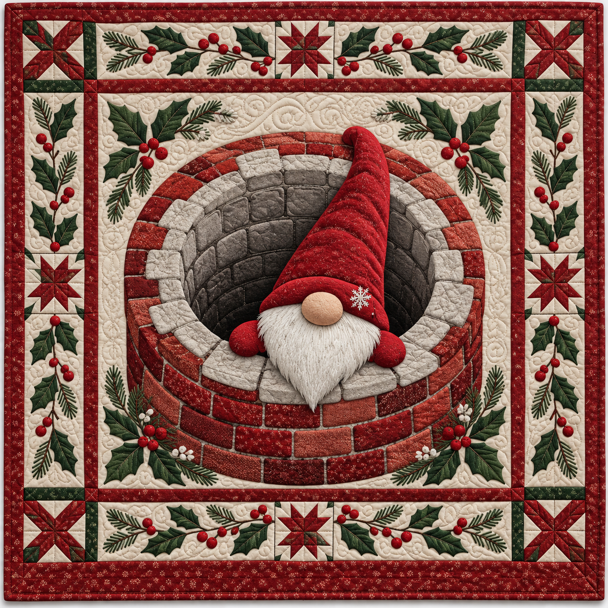 Gnome Brick Well TD141026741 Quilt Blanket