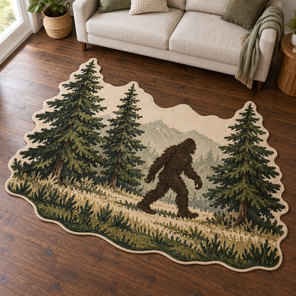 Bigfoot Pine Forest TD131026254 Custom Shape Area Rug