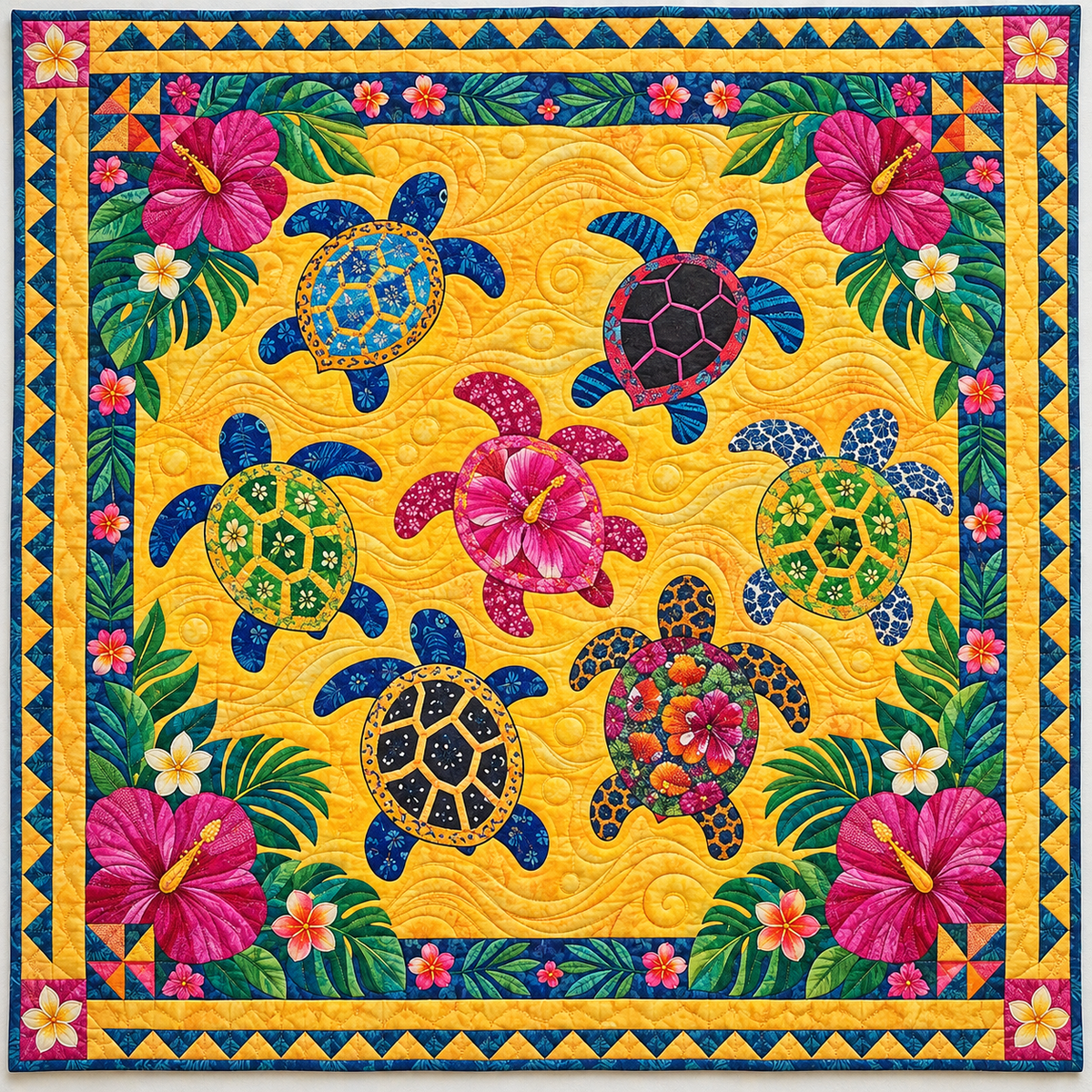 Tropical Turtle Fiesta TD141026755 Quilt Blanket