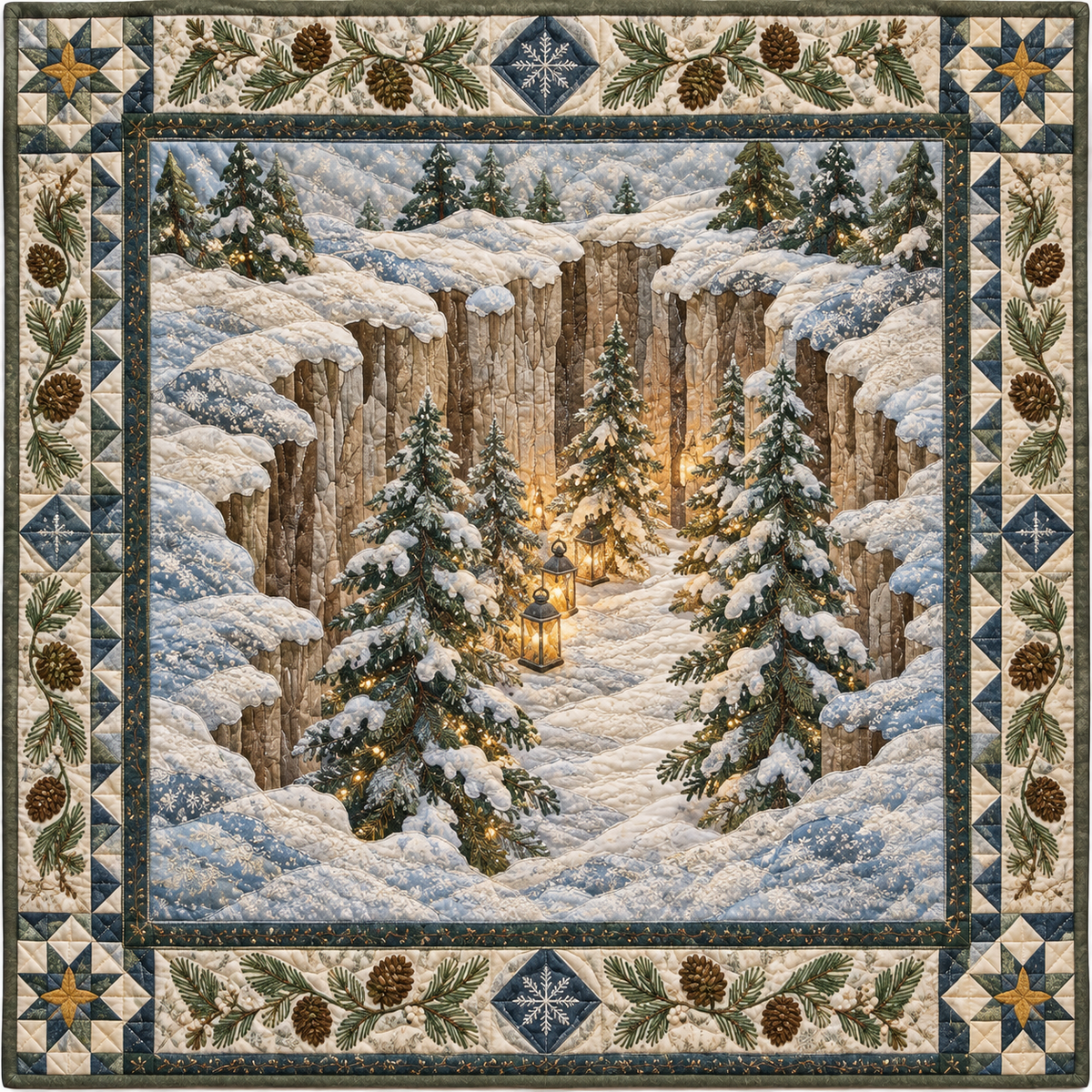 Snowy Pine Canyon TD141026759 Quilt Blanket