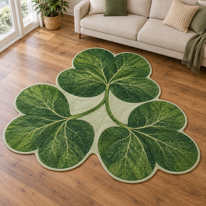 Irish Clover Field TD131026260 Custom Shape Area Rug