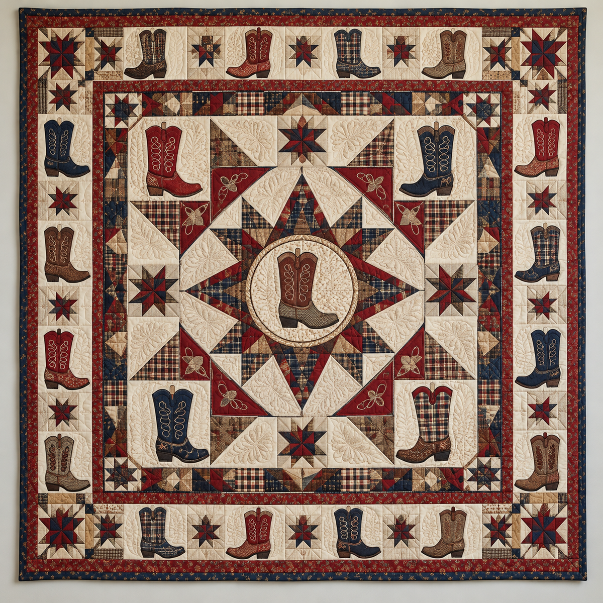 Western Cowboy Boot TD141026260 Quilt Blanket