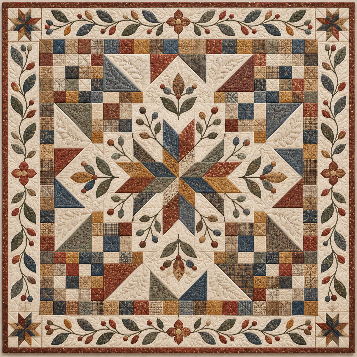 Cozy Neutral Patchwork TD141026763 Quilt Blanket