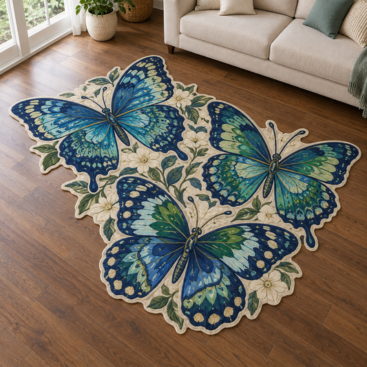 Butterfly Block TD131026267 Custom Shape Area Rug