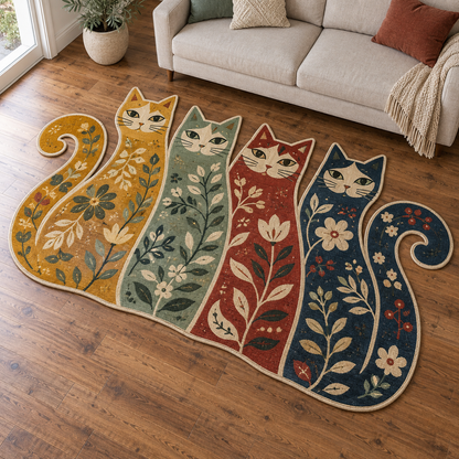 Long Cat Rainbow TD131026280 Custom Shape Area Rug